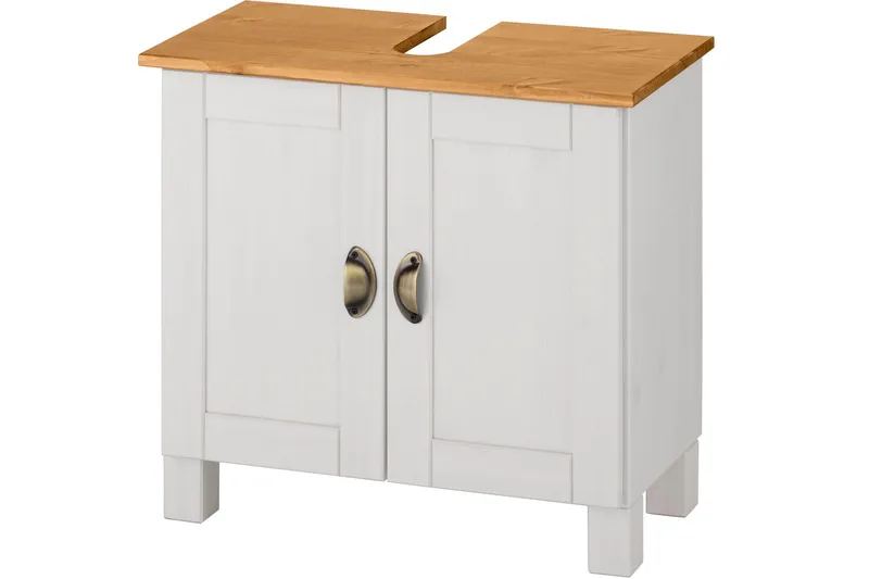 Moglielle Vaskeskab, Hvid/Brun