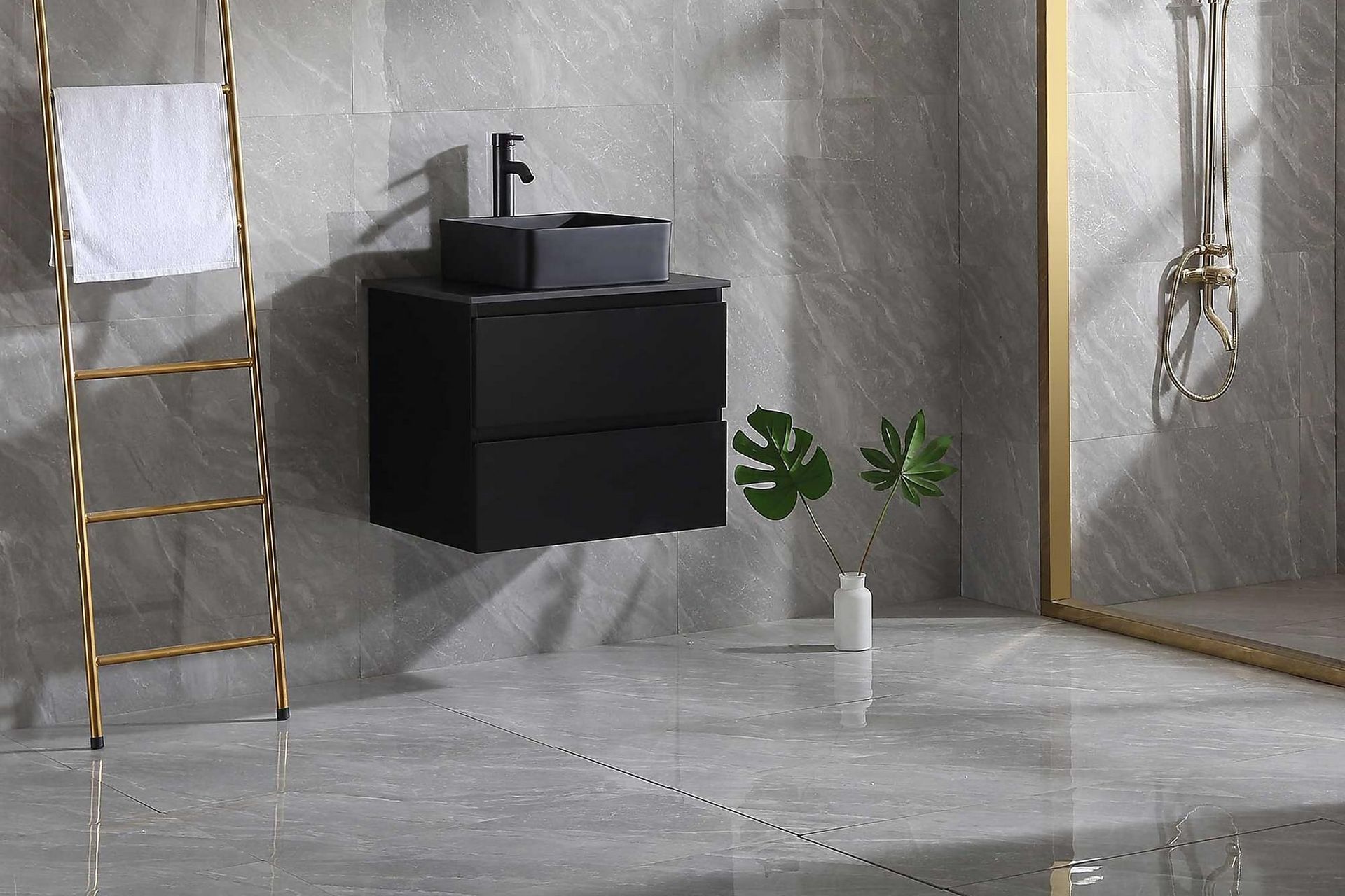 Underskab Bathlife Extas Sort - Sort - Hus & renovering - Køkken & bad - Badeværelse - Badeværelsesmøbler - Underskab badeværelse