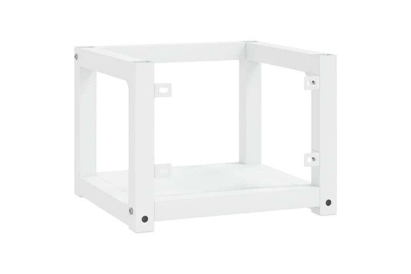 væghængt badeværelsesmøbel til håndvask 40x38x31 cm jern hvi - Hvid - Hus & renovering - Køkken & bad - Badeværelse - Badeværelsesmøbler - Underskab badeværelse