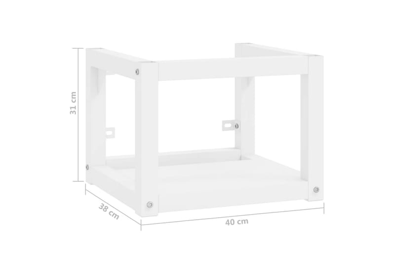 væghængt badeværelsesmøbel til håndvask 40x38x31 cm jern hvi - Hvid - Underskab badeværelse