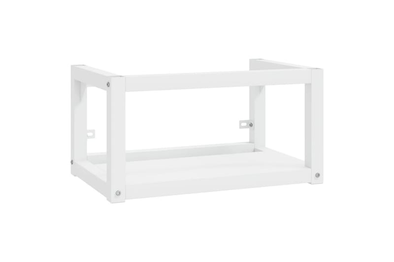 væghængt badeværelsesmøbel til håndvask 59x38x31 cm jern hvi - Hvid - Hus & renovering - Køkken & bad - Badeværelse - Badeværelsesmøbler - Underskab badeværelse