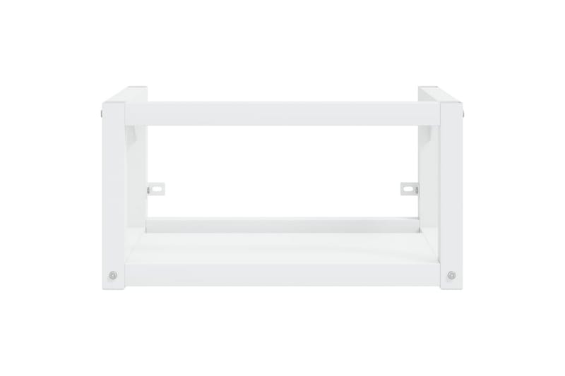 væghængt badeværelsesmøbel til håndvask 59x38x31 cm jern hvi - Hvid - Hus & renovering - Køkken & bad - Badeværelse - Badeværelsesmøbler - Underskab badeværelse