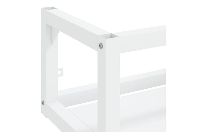 væghængt badeværelsesmøbel til håndvask 59x38x31 cm jern hvi - Hvid - Hus & renovering - Køkken & bad - Badeværelse - Badeværelsesmøbler - Underskab badeværelse