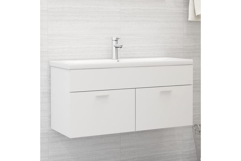 vaskeskab 100x38,5x46 cm spånplade hvid - Hvid - Hus & renovering - Køkken & bad - Badeværelse - Badeværelsesmøbler - Underskab badeværelse