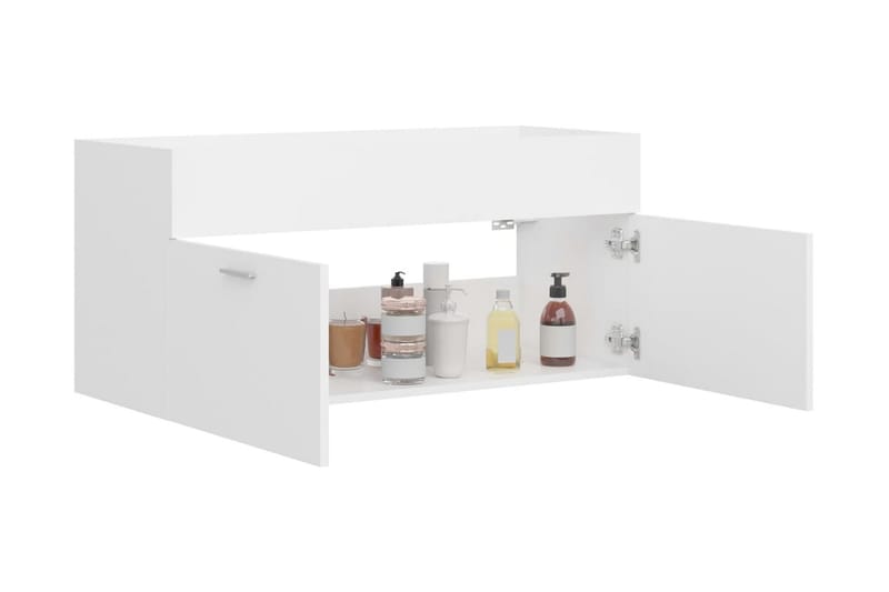 vaskeskab 100x38,5x46 cm spånplade hvid - Hvid - Hus & renovering - Køkken & bad - Badeværelse - Badeværelsesmøbler - Underskab badeværelse