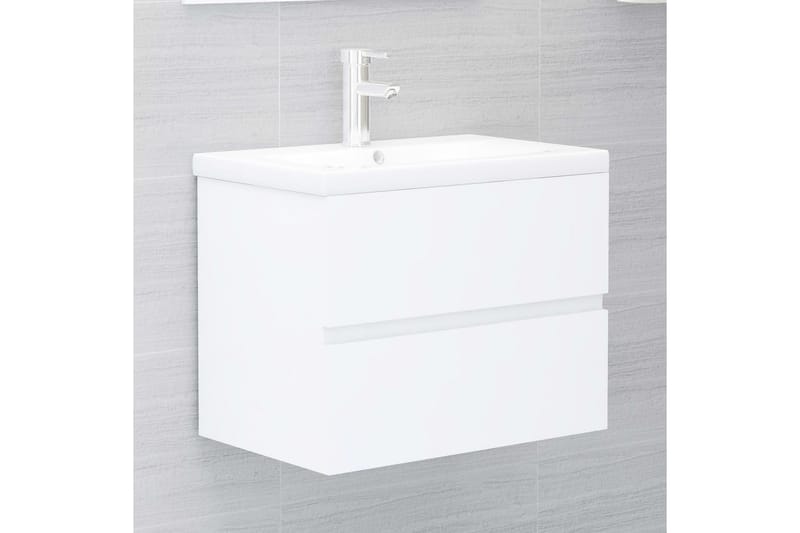 vaskeskab 60x38,5x45 cm spånplade hvid - Hvid - Underskab badeværelse