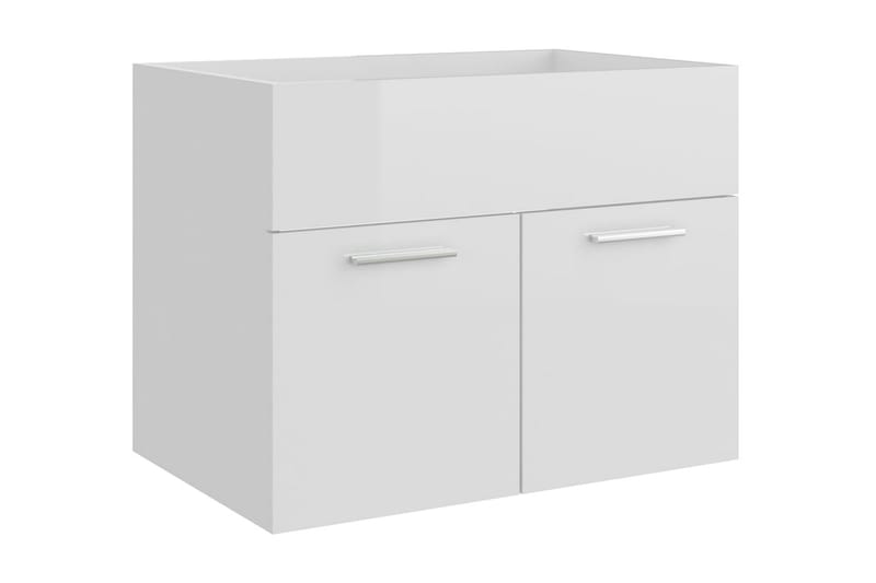 vaskeskab 60x38,5x46 cm spånplade hvid højglans - Hvid - Underskab badeværelse