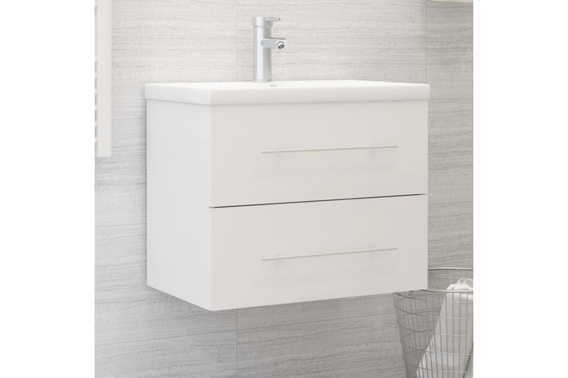 vaskeskab 60x38,5x48 cm spånplade hvid - Hvid - Underskab badeværelse