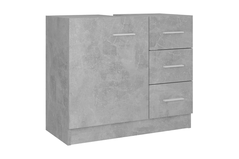 vaskeskab 63x30x54 cm spånplade betongrå - Grå - Underskab badeværelse