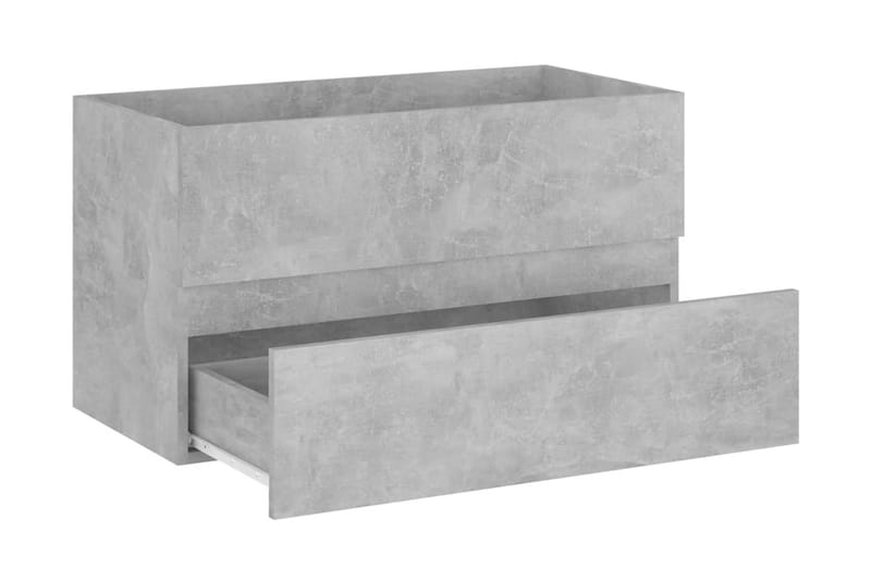 vaskeskab 80x38,5x45 cm spånplade betongrå - Grå - Underskab badeværelse