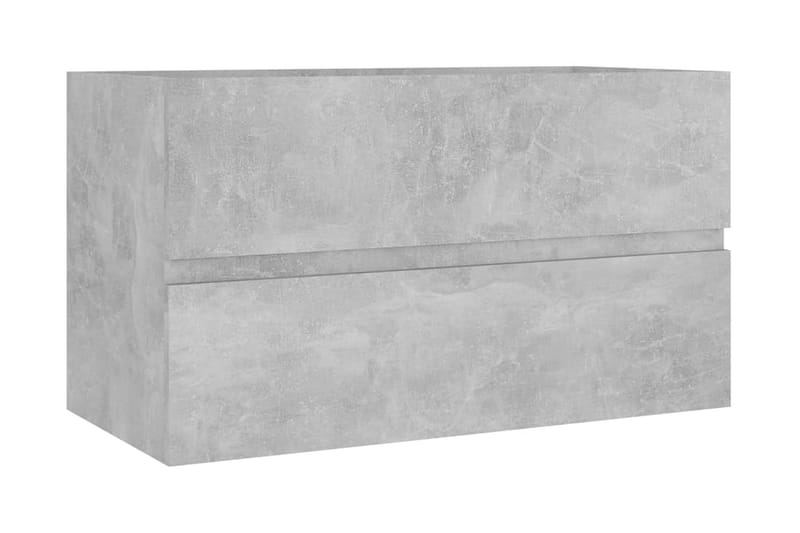 vaskeskab 80x38,5x45 cm spånplade betongrå - Grå - Underskab badeværelse