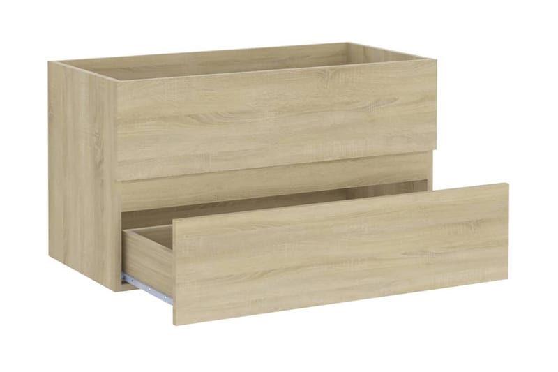 vaskeskab 80x38,5x45 cm spånplade sonoma-eg - Brun - Hus & renovering - Køkken & bad - Badeværelse - Badeværelsesmøbler - Underskab badeværelse