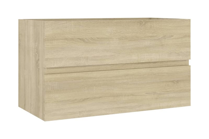 vaskeskab 80x38,5x45 cm spånplade sonoma-eg - Brun - Underskab badeværelse