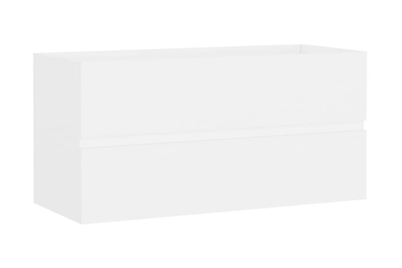 vaskeskab 90x38,5x45 cm spånplade hvid - Hvid - Underskab badeværelse