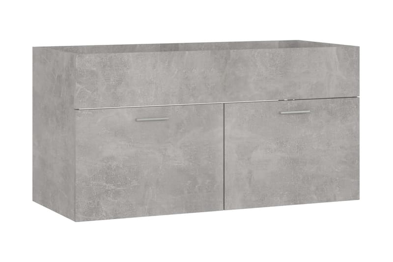 vaskeskab 90x38,5x46 cm spånplade betongrå - Grå - Underskab badeværelse