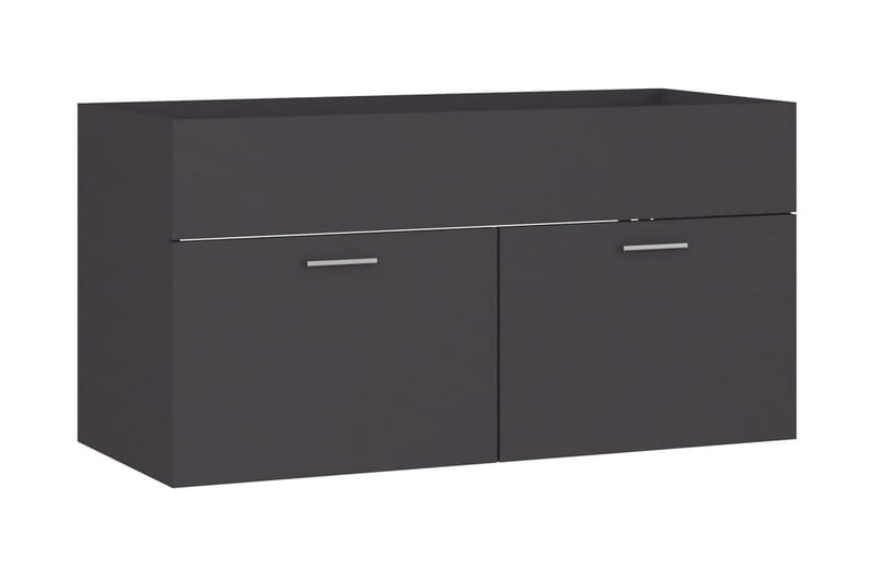 vaskeskab 90x38,5x46 cm spånplade grå - Grå - Hus & renovering - Køkken & bad - Badeværelse - Badeværelsesmøbler - Underskab badeværelse
