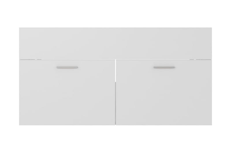 vaskeskab 90x38,5x46 cm spånplade hvid - Hvid - Underskab badeværelse