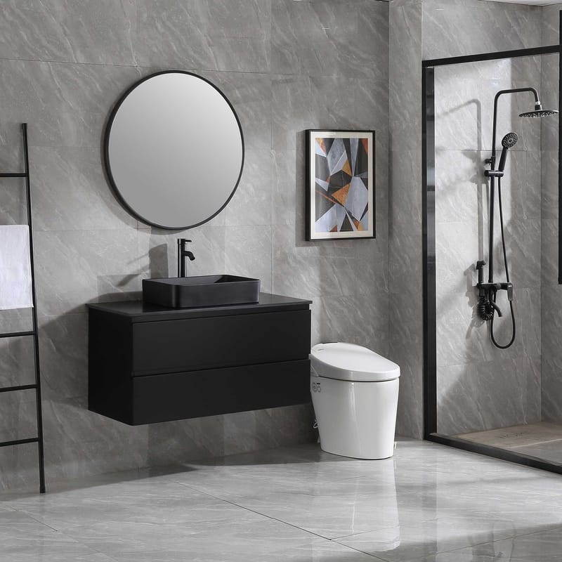 Vaskeskab Bathlife Extas Sort - Hus & renovering - Køkken & bad - Badeværelse - Badeværelsesmøbler - Underskab badeværelse