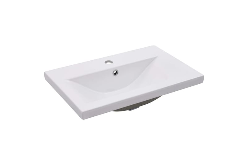vaskeskab med indbygget håndvask spånplade hvid højglans - Hvid - Underskab badeværelse