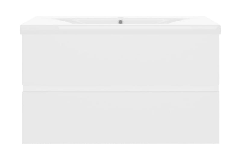 vaskeskab med indbygget håndvask spånplade hvid - Hvid - Underskab badeværelse