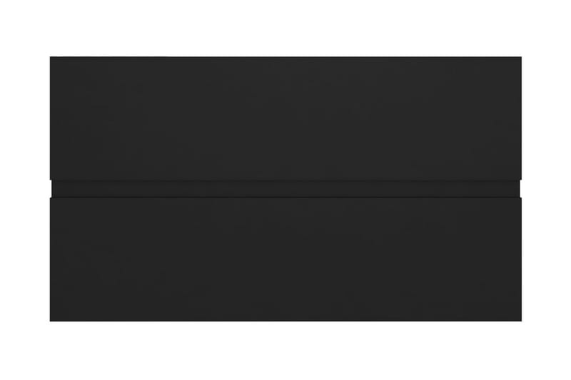 vaskeskab med indbygget håndvask spånplade sort - Sort - Underskab badeværelse