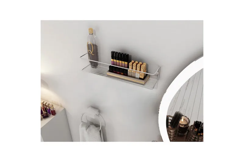 Væghylde Badenaværelse Makeup Hylde Krom - Krom - Hus & renovering - Køkken & bad - Badeværelse - Badeværelsesmøbler - Badeværelseshylde
