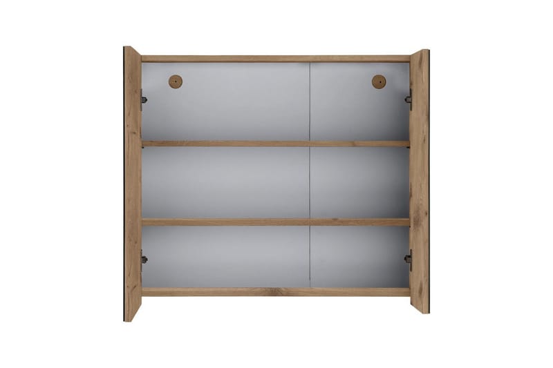 Vægskab med spejl Loft24 Wisla vægskab med spejl 80x70 cm - Hus & renovering - Køkken & bad - Badeværelse - Badeværelsesmøbler - Spejlskabe