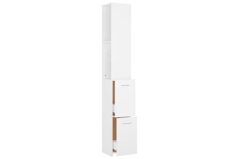 badeværelsesskab 25x25x170 cm spånplade hvid - Hvid - Hus & renovering - Køkken & bad - Badeværelse - Badeværelsesmøbler - Vægskabe & højskabe