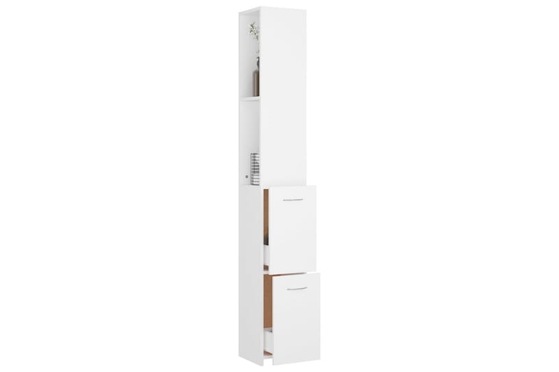 badeværelsesskab 25x25x170 cm spånplade hvid - Hvid - Hus & renovering - Køkken & bad - Badeværelse - Badeværelsesmøbler - Vægskabe & højskabe