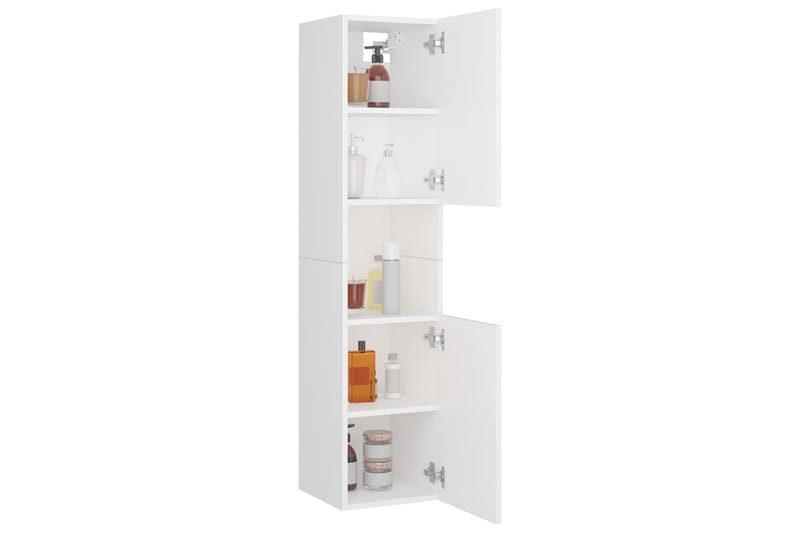badeværelsesskab 30x30x130 cm spånplade hvid - Hvid - Hus & renovering - Køkken & bad - Badeværelse - Badeværelsesmøbler - Vægskabe & højskabe