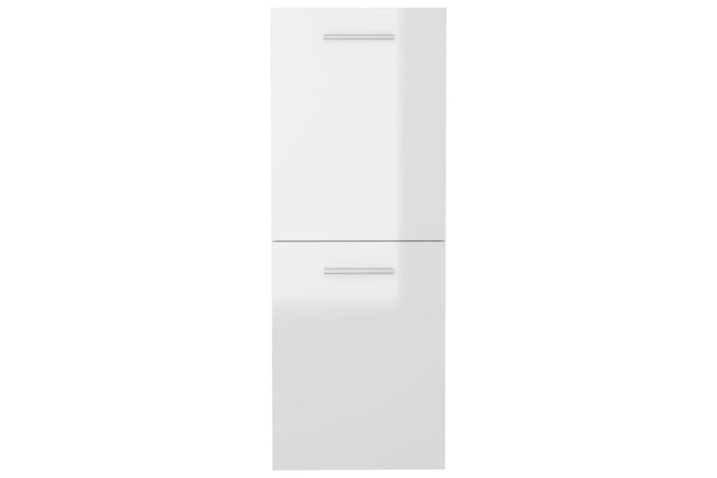 badeværelsesskab 30x30x80 cm spånplade hvid højglans - Hvid - Hus & renovering - Køkken & bad - Badeværelse - Badeværelsesmøbler - Vægskabe & højskabe