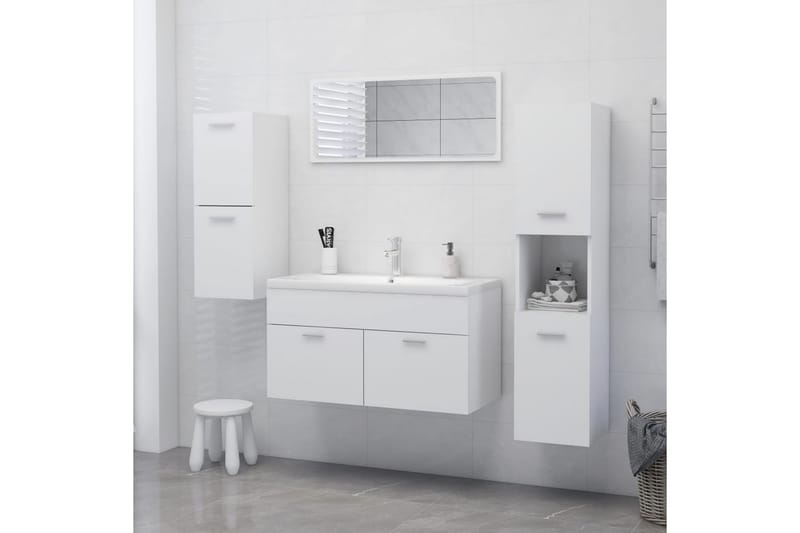 badeværelsesskab 30x30x80 cm spånplade hvid - Hvid - Hus & renovering - Køkken & bad - Badeværelse - Badeværelsesmøbler - Vægskabe & højskabe