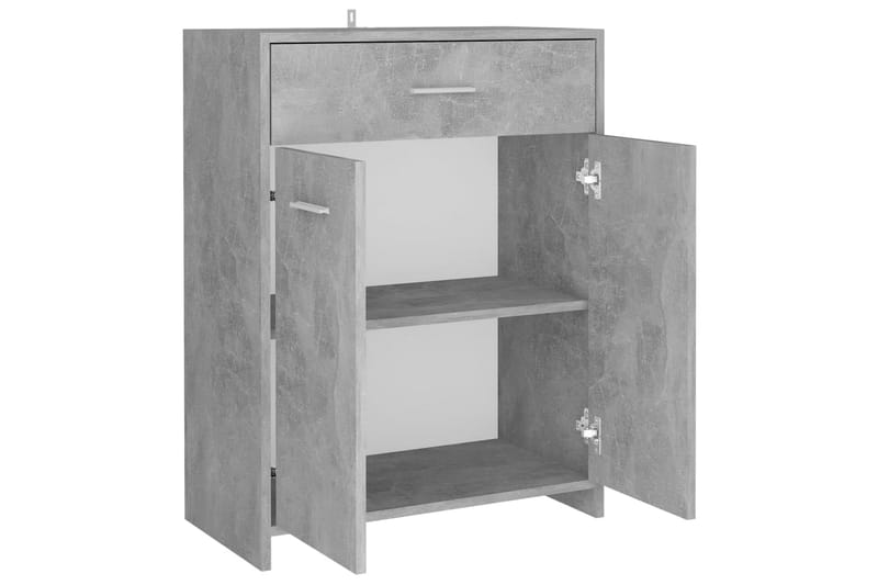 badeværelsesskab 60x33x80 cm spånplade betongrå - Grå - Vasketøjsskab - Vægskabe & højskabe - Badeværelsesskab