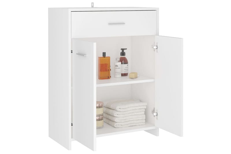 badeværelsesskab 60x33x80 cm spånplade hvid - Hvid - Hus & renovering - Køkken & bad - Badeværelse - Badeværelsesmøbler - Vægskabe & højskabe