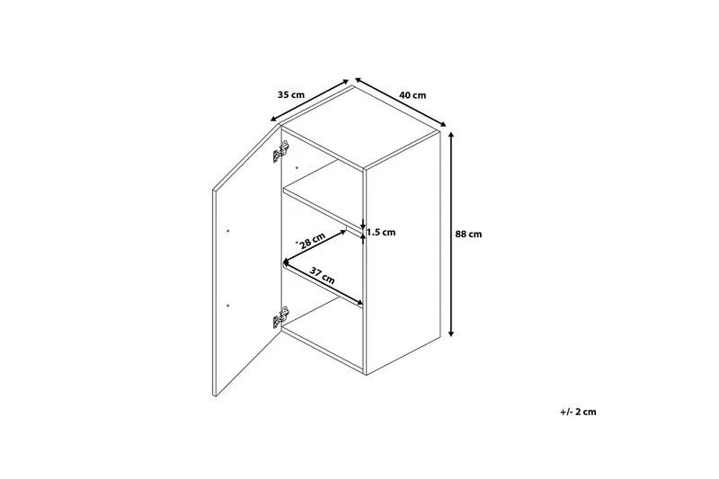 Bilbao badeværelsesskab 35 | 40 cm - Hvid - Hus & renovering - Køkken & bad - Badeværelse - Badeværelsesmøbler - Vægskabe & højskabe