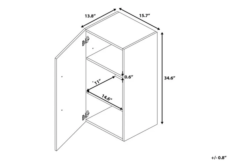 Bilbao badeværelsesskab 35 | 40 cm - Sort - Hus & renovering - Køkken & bad - Badeværelse - Badeværelsesmøbler - Vægskabe & højskabe