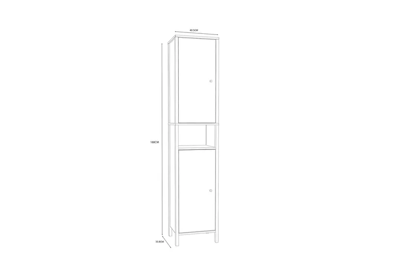 Elsassona Højskab 35x40 cm - Hvid - Hus & renovering - Køkken & bad - Badeværelse - Badeværelsesmøbler - Vægskabe & højskabe