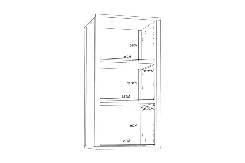 Elsassona Vægskab 35x40 cm - Hvid - Hus & renovering - Køkken & bad - Badeværelse - Badeværelsesmøbler - Vægskabe & højskabe