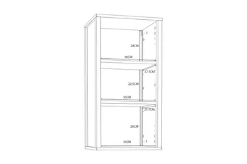 Elsassona Vægskab 35x40 cm - Hvid - Hus & renovering - Køkken & bad - Badeværelse - Badeværelsesmøbler - Spejlskabe