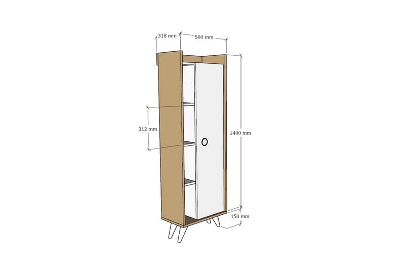 Multi Purpose Cabinet I | Hvid - Badeværelsesskab - Vasketøjsskab - Vægskabe & højskabe