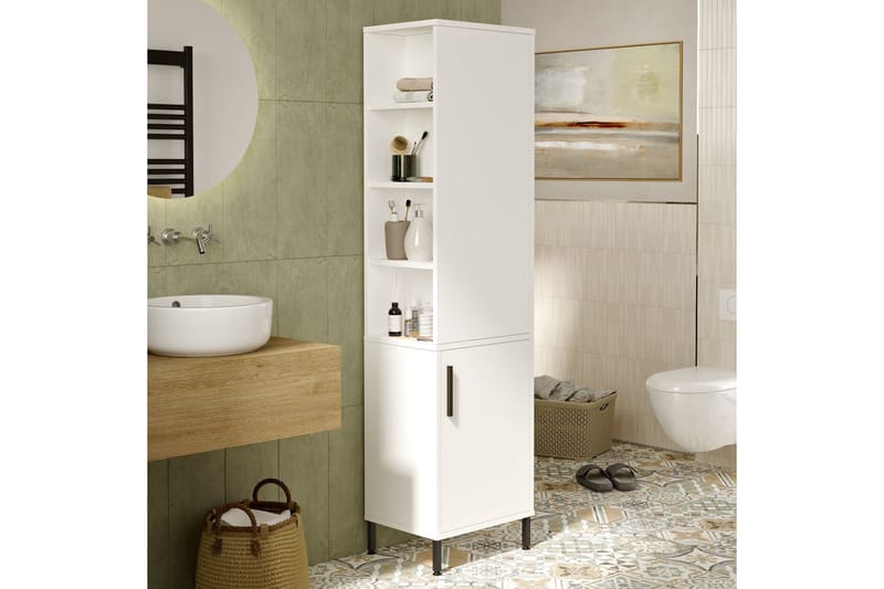 Rinorea Opbevaringsskab 45x173,6 cm - Hvid - Hus & renovering - Køkken & bad - Badeværelse - Badeværelsesmøbler - Vægskabe & højskabe