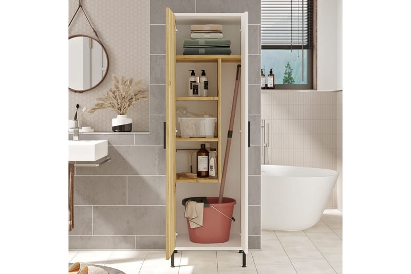 Rinorea Opbevaringsskab 50,4x165 cm - Brun - Hus & renovering - Køkken & bad - Badeværelse - Badeværelsesmøbler - Vægskabe & højskabe