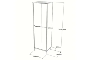 Rinorea Opbevaringsskab 50,4x165 cm - Brun - Hus & renovering - Køkken & bad - Badeværelse - Badeværelsesmøbler - Vægskabe & højskabe