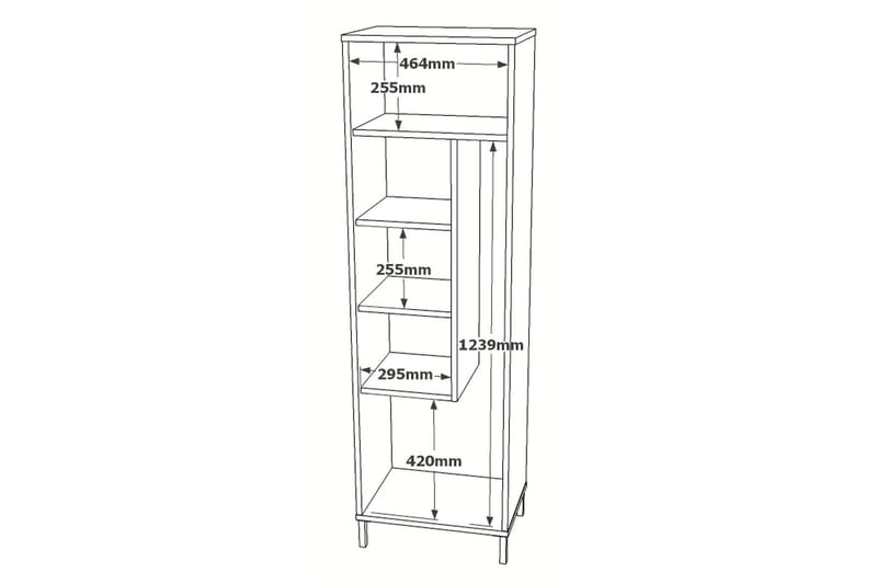 Rinorea Opbevaringsskab 50,4x165 cm - Brun - Hus & renovering - Køkken & bad - Badeværelse - Badeværelsesmøbler - Vægskabe & højskabe