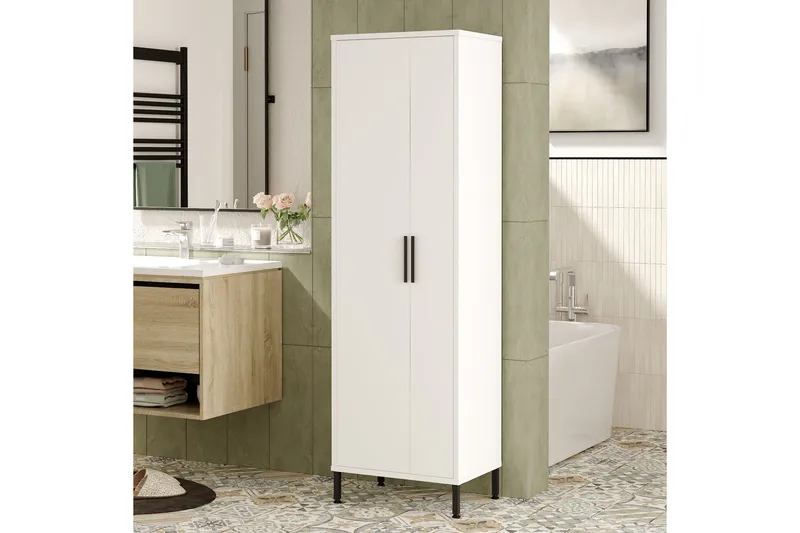 Rinorea Opbevaringsskab 50,4x165 cm - Hvid - Hus & renovering - Køkken & bad - Badeværelse - Badeværelsesmøbler - Vægskabe & højskabe