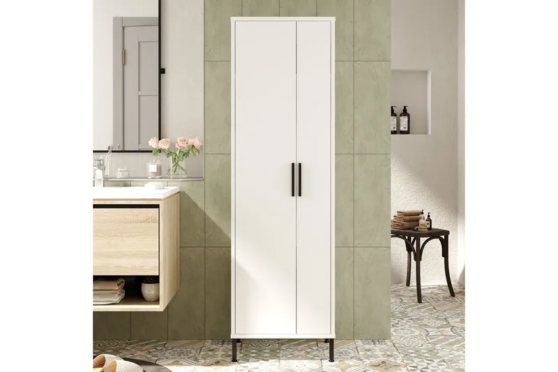 Rinorea Opbevaringsskab 50,4x165 cm - Hvid - Hus & renovering - Køkken & bad - Badeværelse - Badeværelsesmøbler - Vægskabe & højskabe