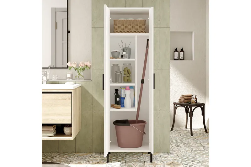 Rinorea Opbevaringsskab 50,4x165 cm - Hvid - Hus & renovering - Køkken & bad - Badeværelse - Badeværelsesmøbler - Vægskabe & højskabe