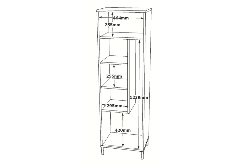 Rinorea Opbevaringsskab 50,4x165 cm - Hvid - Hus & renovering - Køkken & bad - Badeværelse - Badeværelsesmøbler - Vægskabe & højskabe