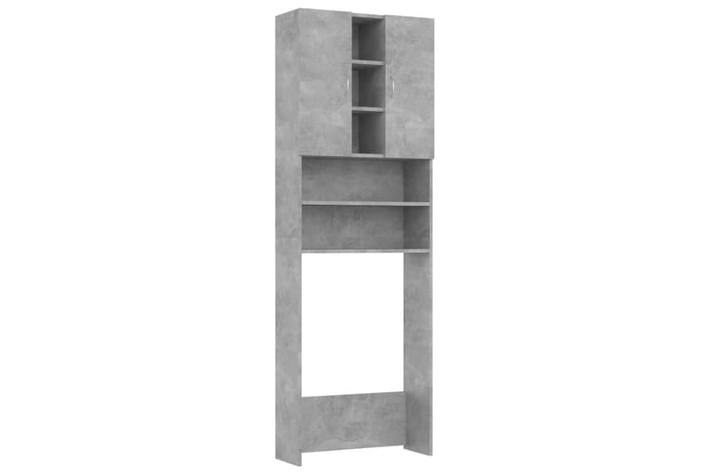 vaskemaskineskab 64x25,5x190 cm betongrå - Hus & renovering - Køkken & bad - Badeværelse - Badeværelsesmøbler - Vægskabe & højskabe