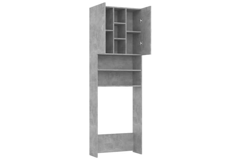 vaskemaskineskab 64x25,5x190 cm betongrå - Hus & renovering - Køkken & bad - Badeværelse - Badeværelsesmøbler - Vægskabe & højskabe